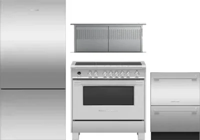 4 Piece Package Includes Refrigerator, Range, Hood And Dishwasher